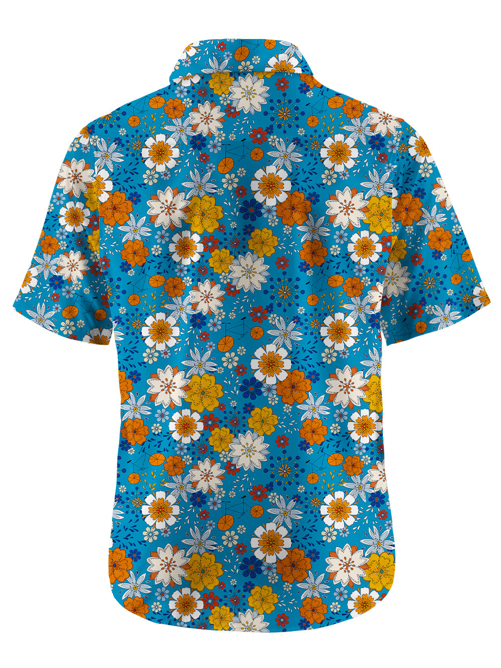 Orionride Fragrant Flowers Zipper Pockets Ultra Lightweight Short Sleeves Gravel Shirt