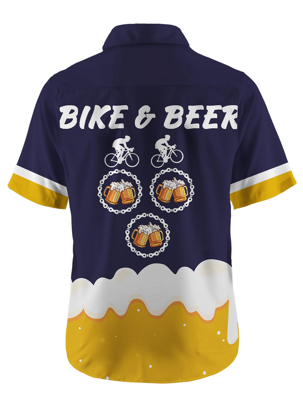 Orionride Bike And Beer Zipper Pockets Ultra Lightweight Short Sleeves Gravel Shirt