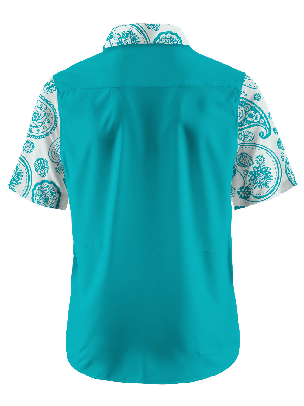 Orionride Cashew Flower Zipper Pockets Ultra Lightweight Short Sleeves Gravel Shirt