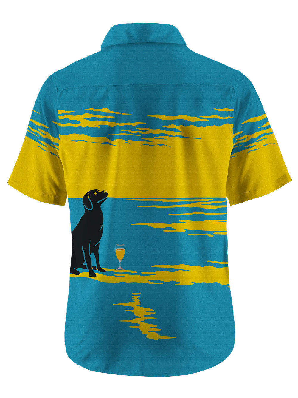 Orionride Short Sleeves Labrador on The Beach Ultra Lightweight Hawaiian shirt