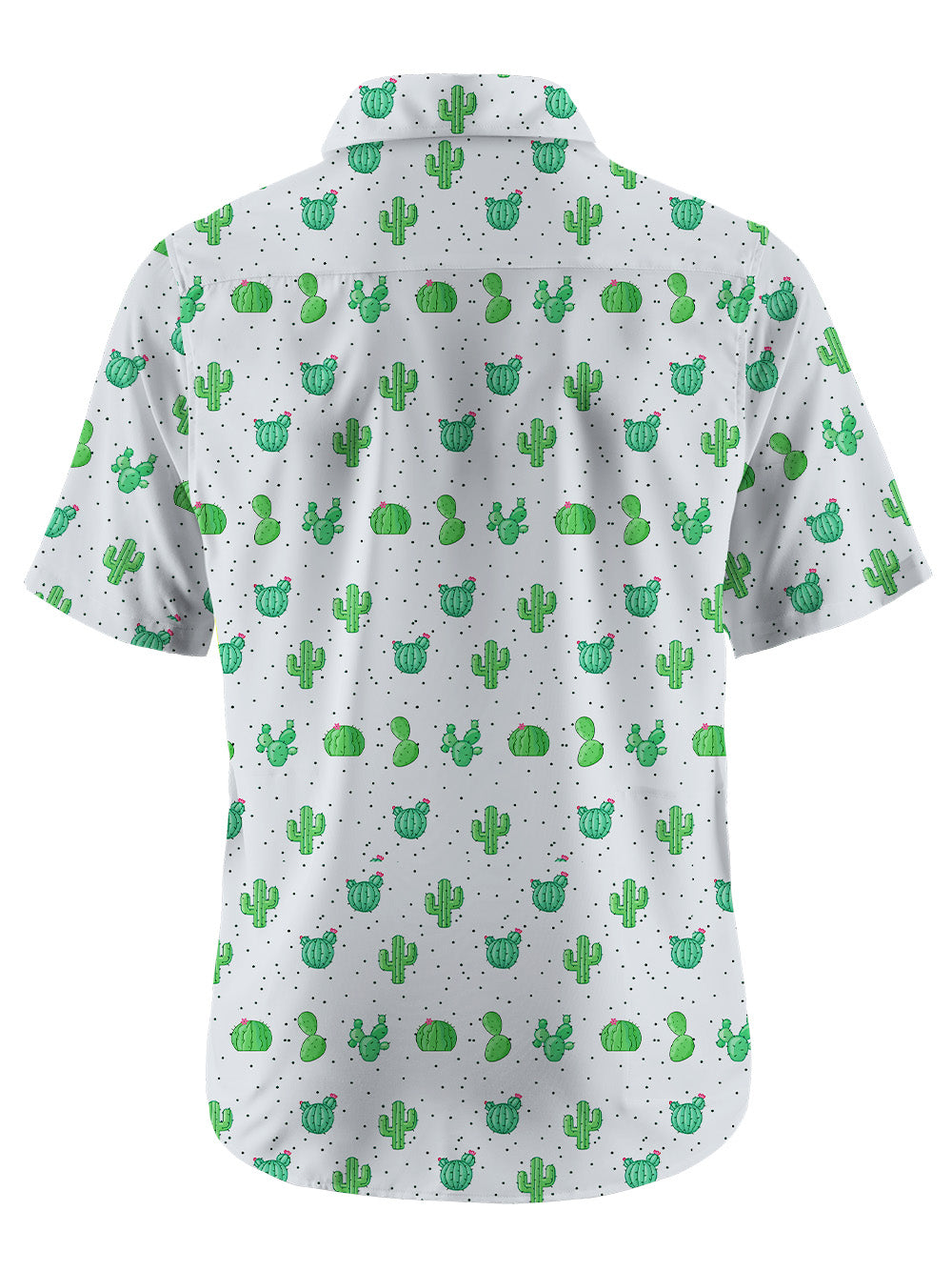 Orionride Cactus Print Zipper Pockets Ultra Lightweight Short Sleeves Gravel Shirt