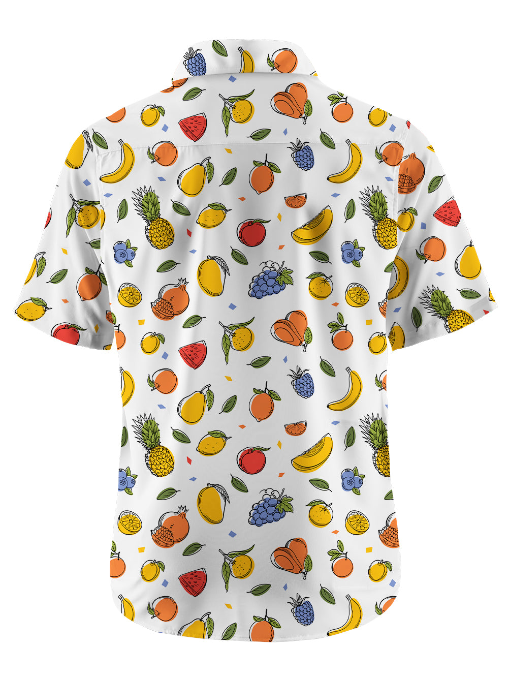 Orionride Various Fruits Zipper Pockets Ultra Lightweight Short Sleeves Gravel Shirt