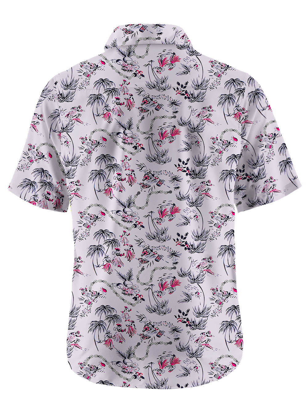 Orionride Chain And Flowers Zipper Pockets Ultra Lightweight Short Sleeves Gravel Shirt