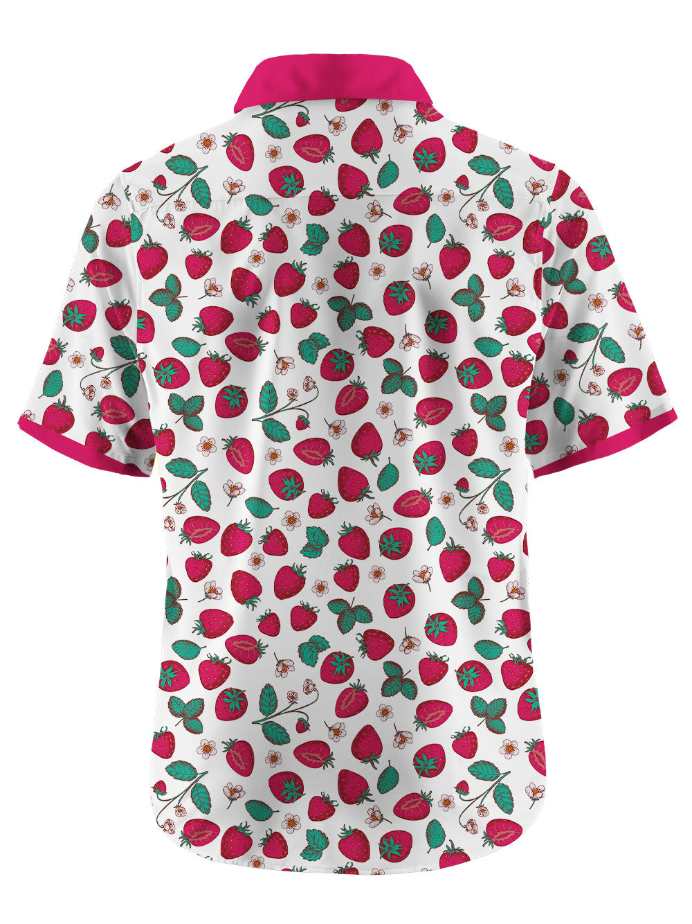 Orionride Strawberry Diary Zipper Pockets Ultra Lightweight Short Sleeves Gravel Shirt