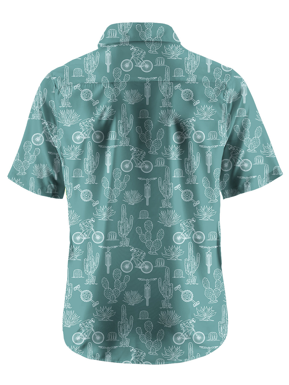 Orionride Desert Cactus Zipper Pockets Ultra Lightweight Short Sleeves Gravel Shirt