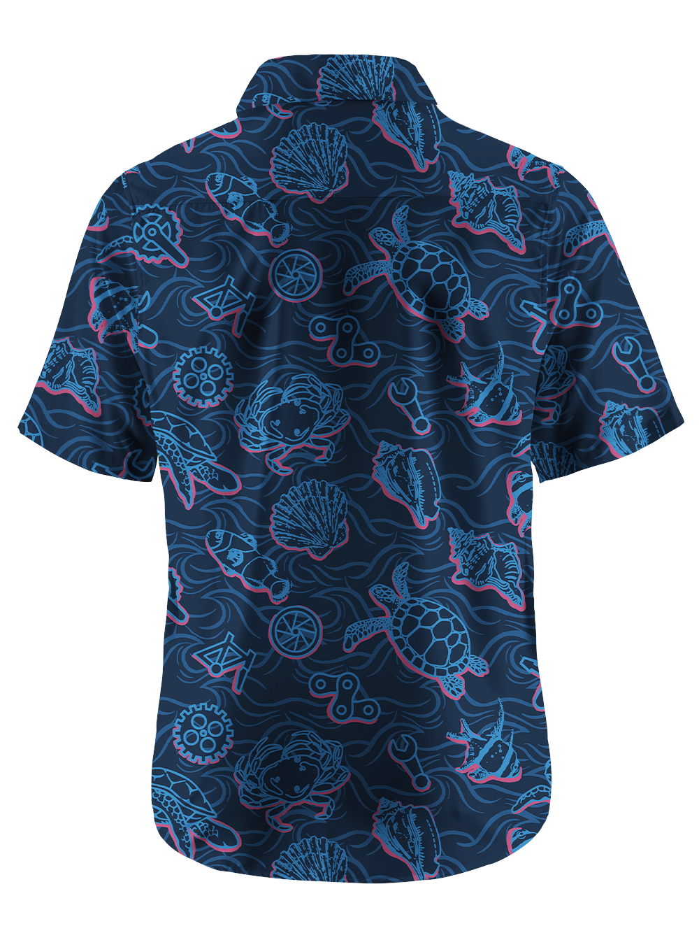 Orionride Ocean Journey Zipper Pockets Ultra Lightweight Short Sleeves Gravel Shirt