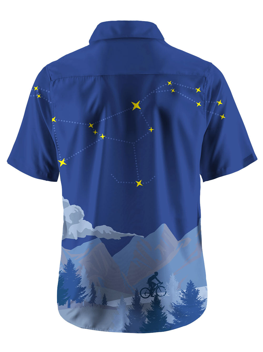 Orionride Cycling Under The Stars Zipper Pockets Ultra Lightweight Short Sleeves Gravel Shirt