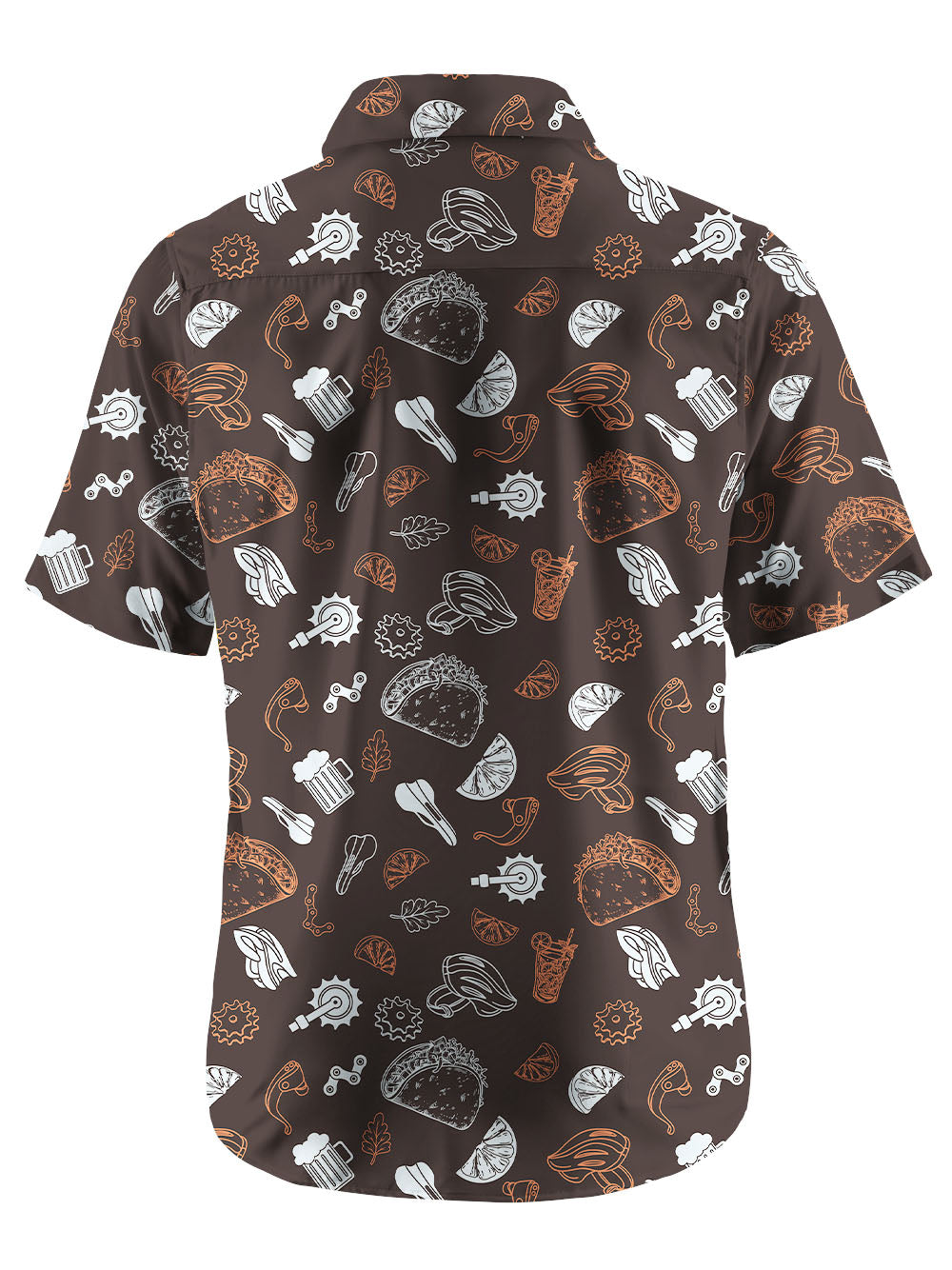 Orionride Food Party Zipper Pockets Ultra Lightweight Short Sleeves Gravel Shirt