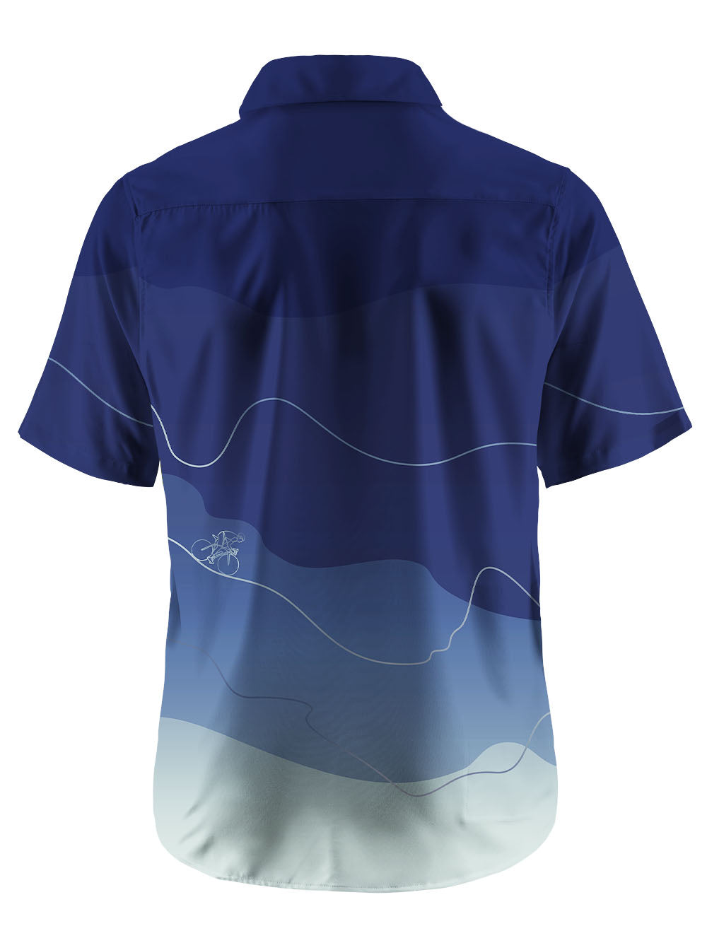 Orionride Gradient Contour Zipper Pockets Ultra Lightweight Short Sleeves Gravel Shirt