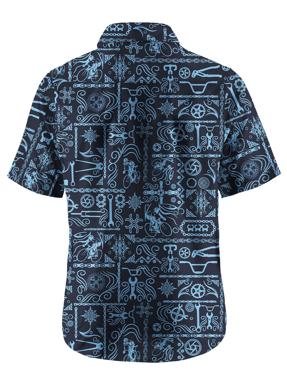Orionride Mysterious Totem Zipper Pockets Ultra Lightweight Short Sleeves Gravel Shirt