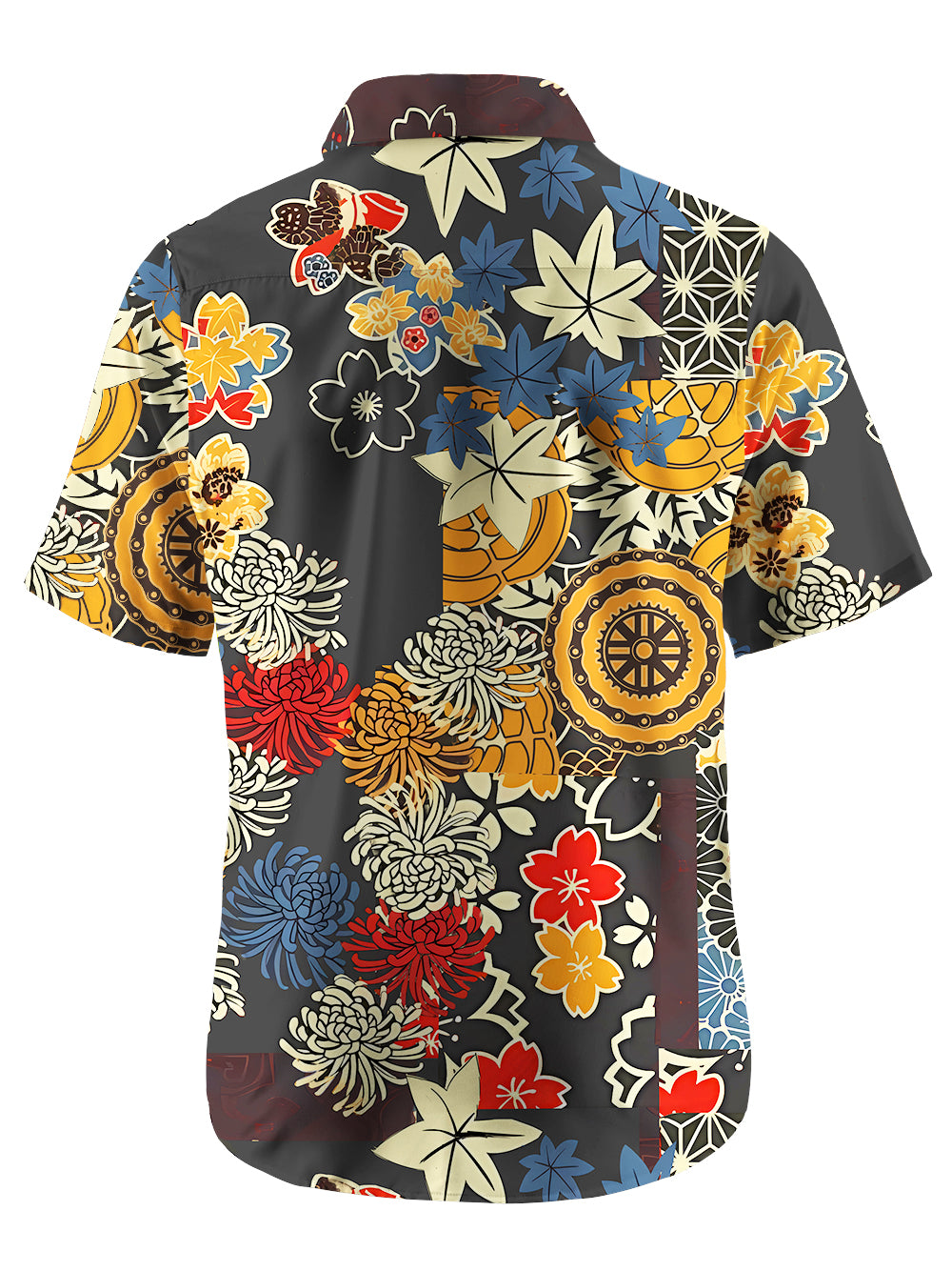 Orionride Unique Gear Flower Short Sleeves Hawaiian shirt