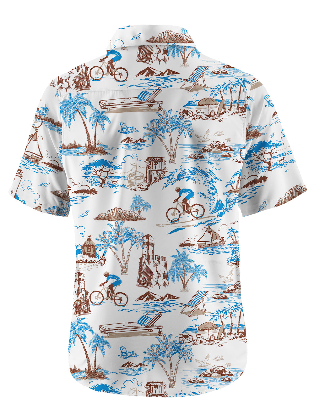 Orionride Summer Beach Zipper Pockets Ultra Lightweight Short Sleeves Gravel Shirt