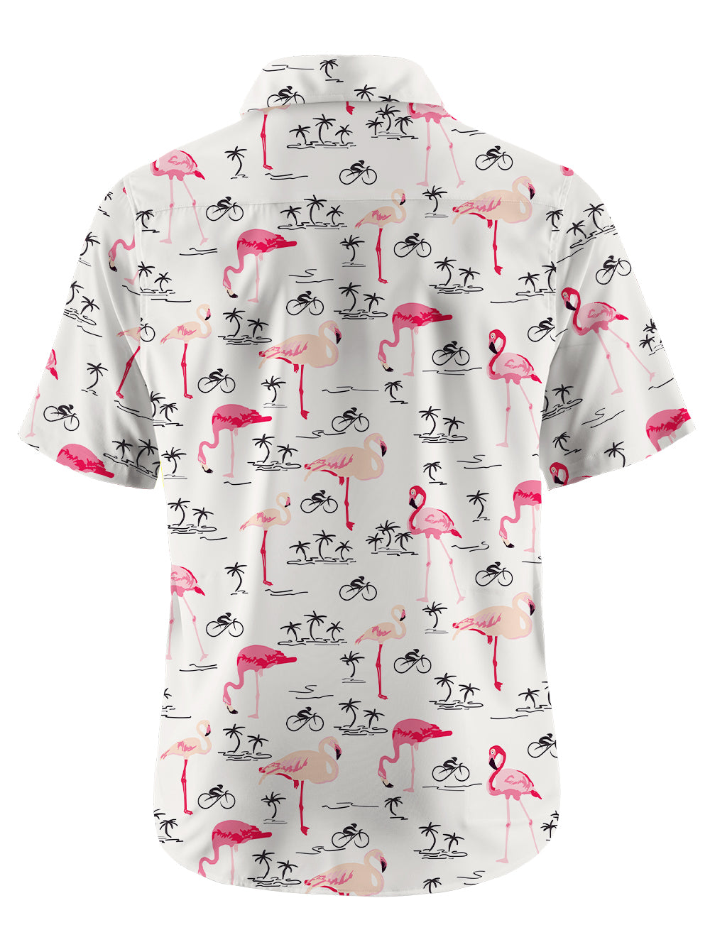 Orionride Pink Flamingo Zipper Pockets Ultra Lightweight Short Sleeves Gravel Shirt
