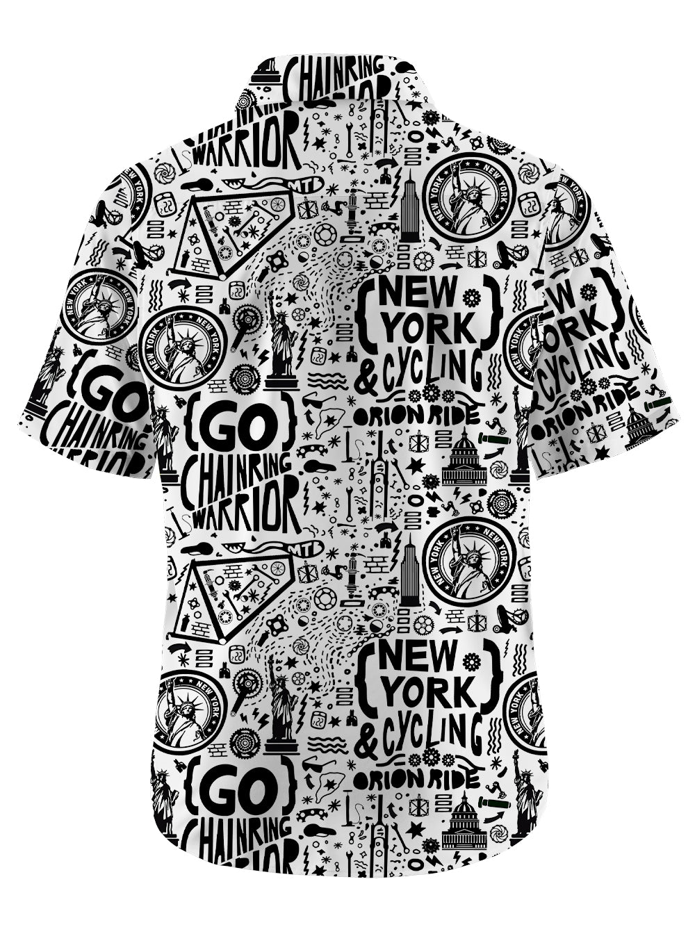Orionride Go To New York Zipper Pockets Ultra Lightweight Short Sleeves Gravel Shirt
