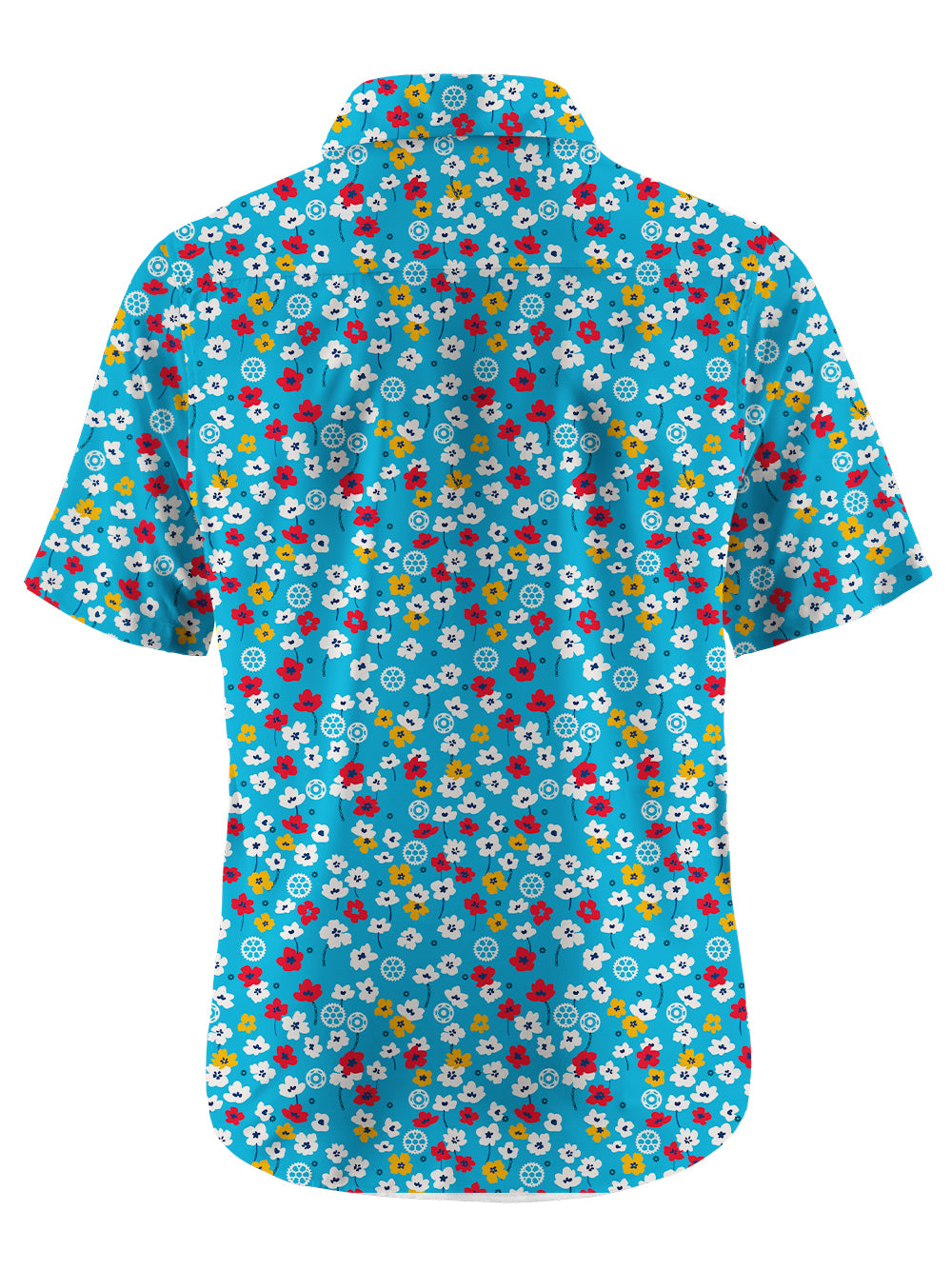 Orionride Floral Gear Zipper Pockets Ultra Lightweight Short Sleeves Gravel Shirt