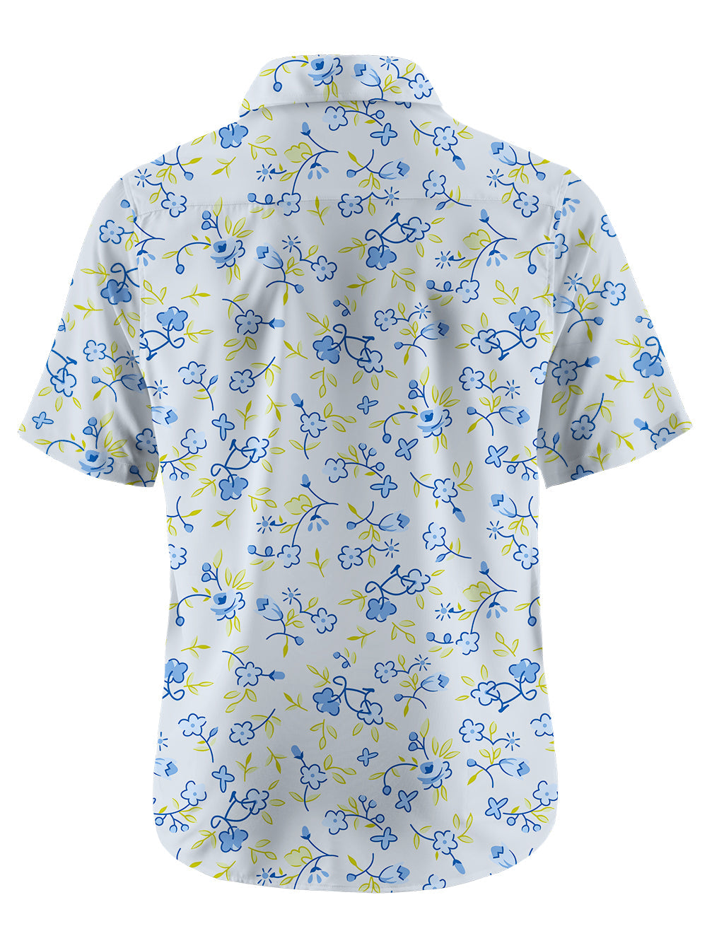 Orionride Blue Flower Bicycle Ultra Lightweight Short Sleeves Hawaiian shirt