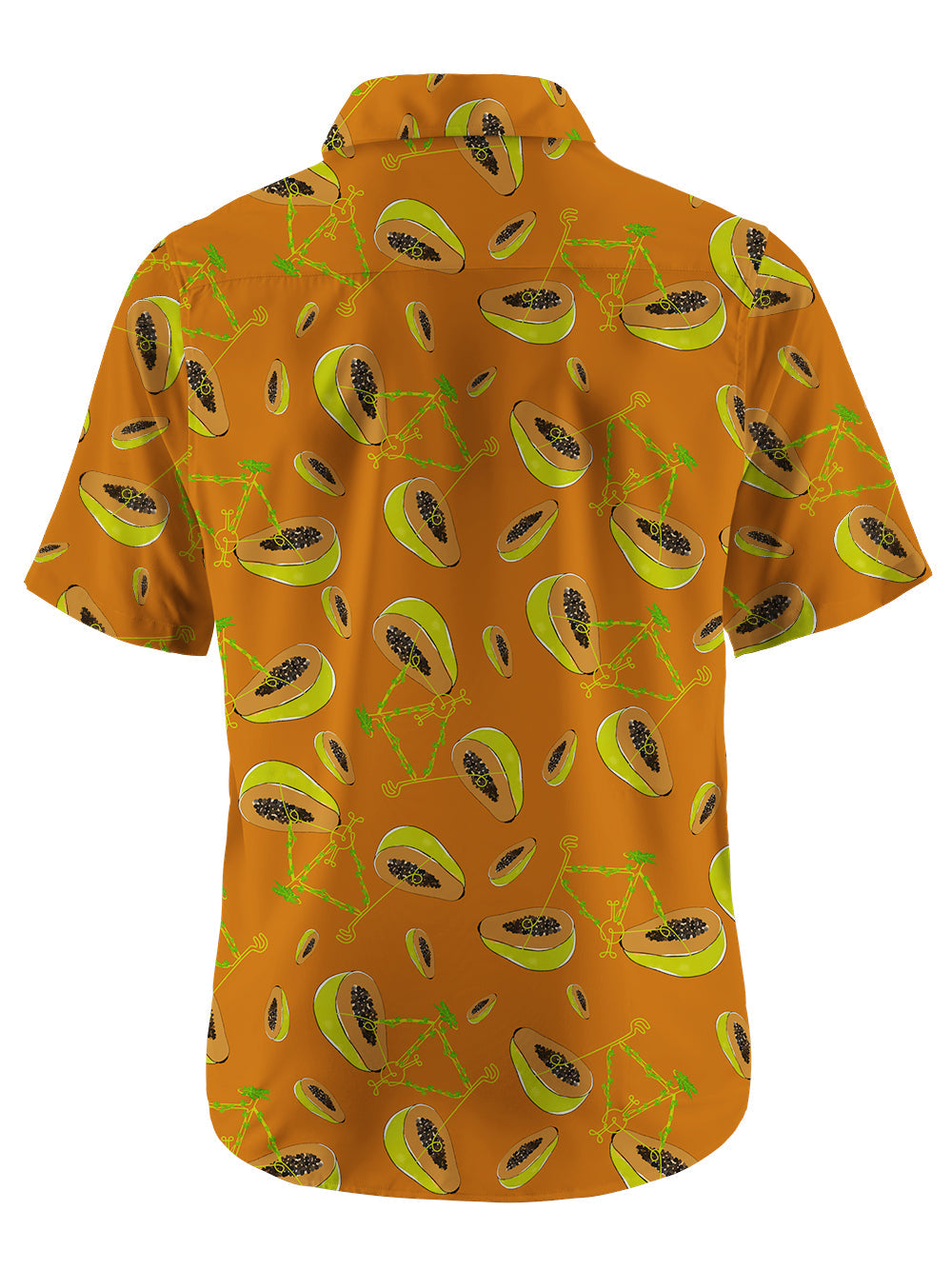 Orionride Papaya Bicycle Ultra Lightweight Short Sleeves Hawaiian shirt