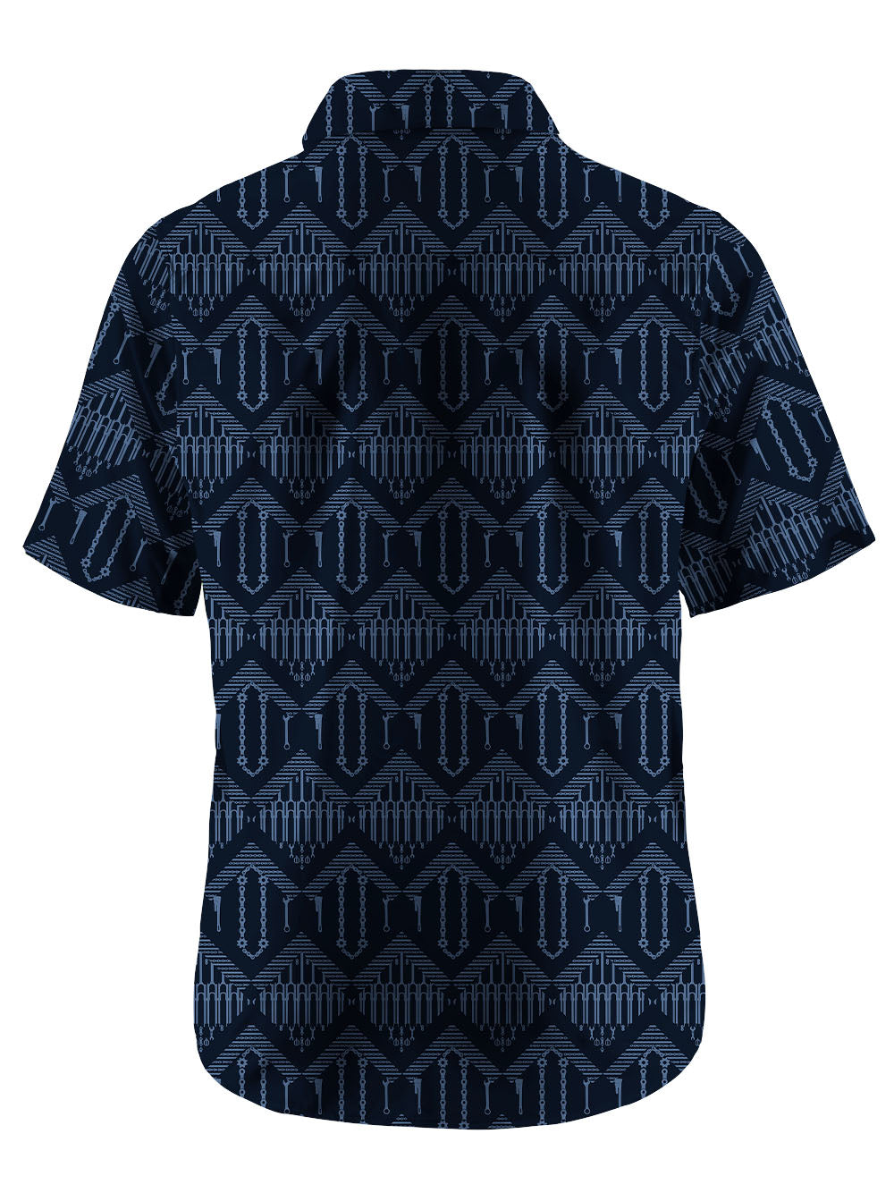 Orionride Checkered Chain Zipper Pockets Ultra Lightweight Short Sleeves Gravel Shirt