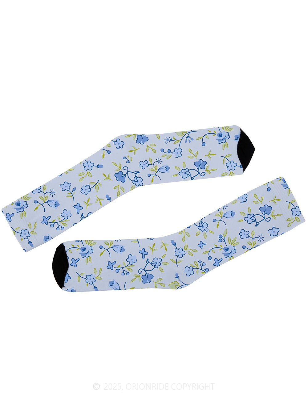 Orionride Blue Flower Bicycle Cycling Socks