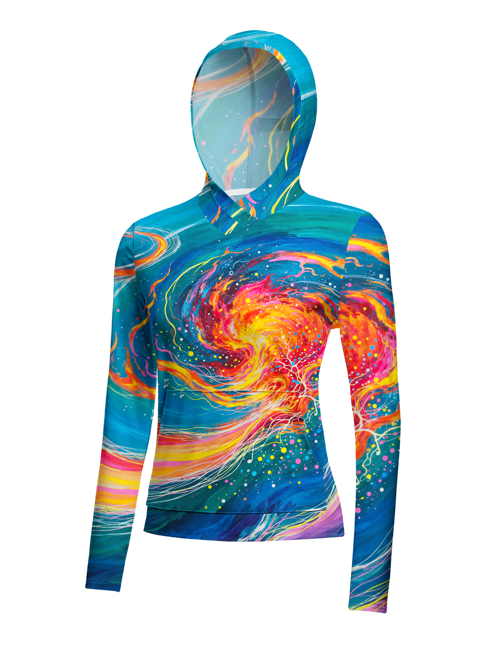 Orionride Energy Vortex Matrix Women's Long Sleeve Cycling Hoodie Shirt