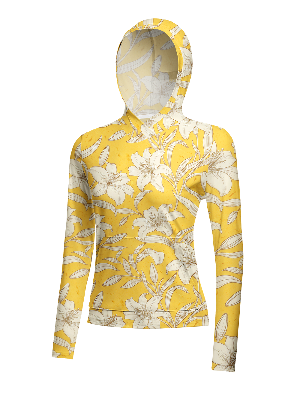 Orionride Elegant And Delicate Lily Women's Long Sleeve Cycling Hoodie Shirt