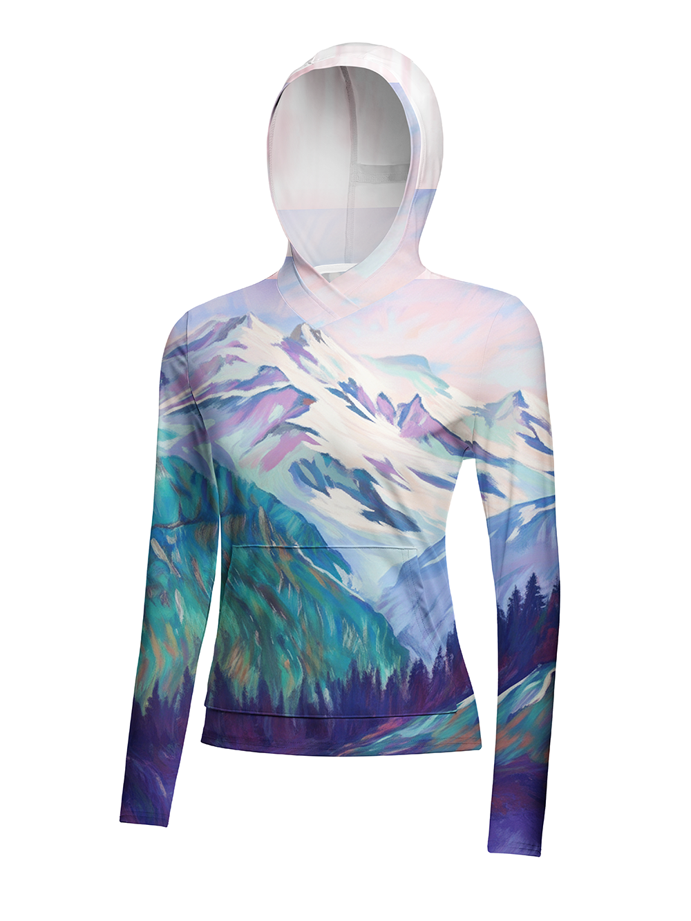 Orionride Forests And Valleys Women's Long Sleeve Cycling Hoodie Shirt