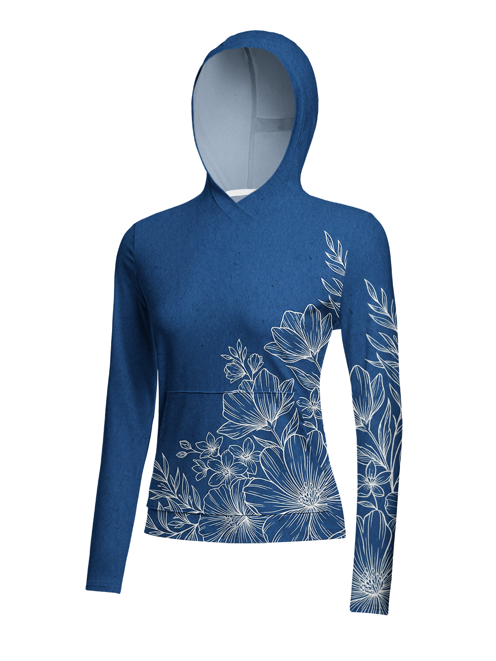 Orionride Calm Flowers Women's Long Sleeve Cycling Hoodie Shirt