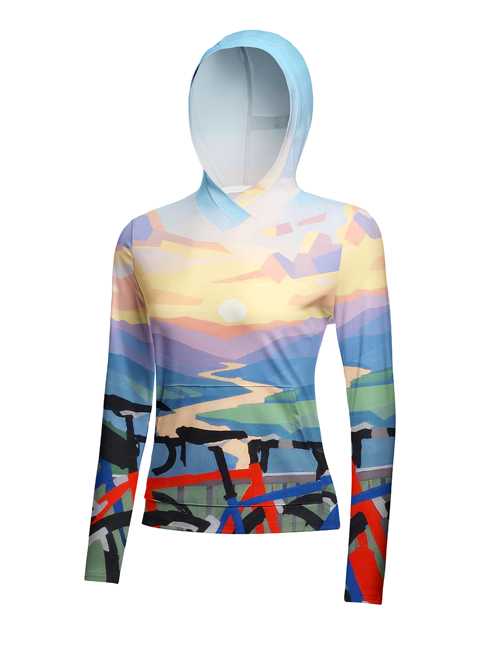 Orionride Free Life Women's Long Sleeve Cycling Hoodie Shirt
