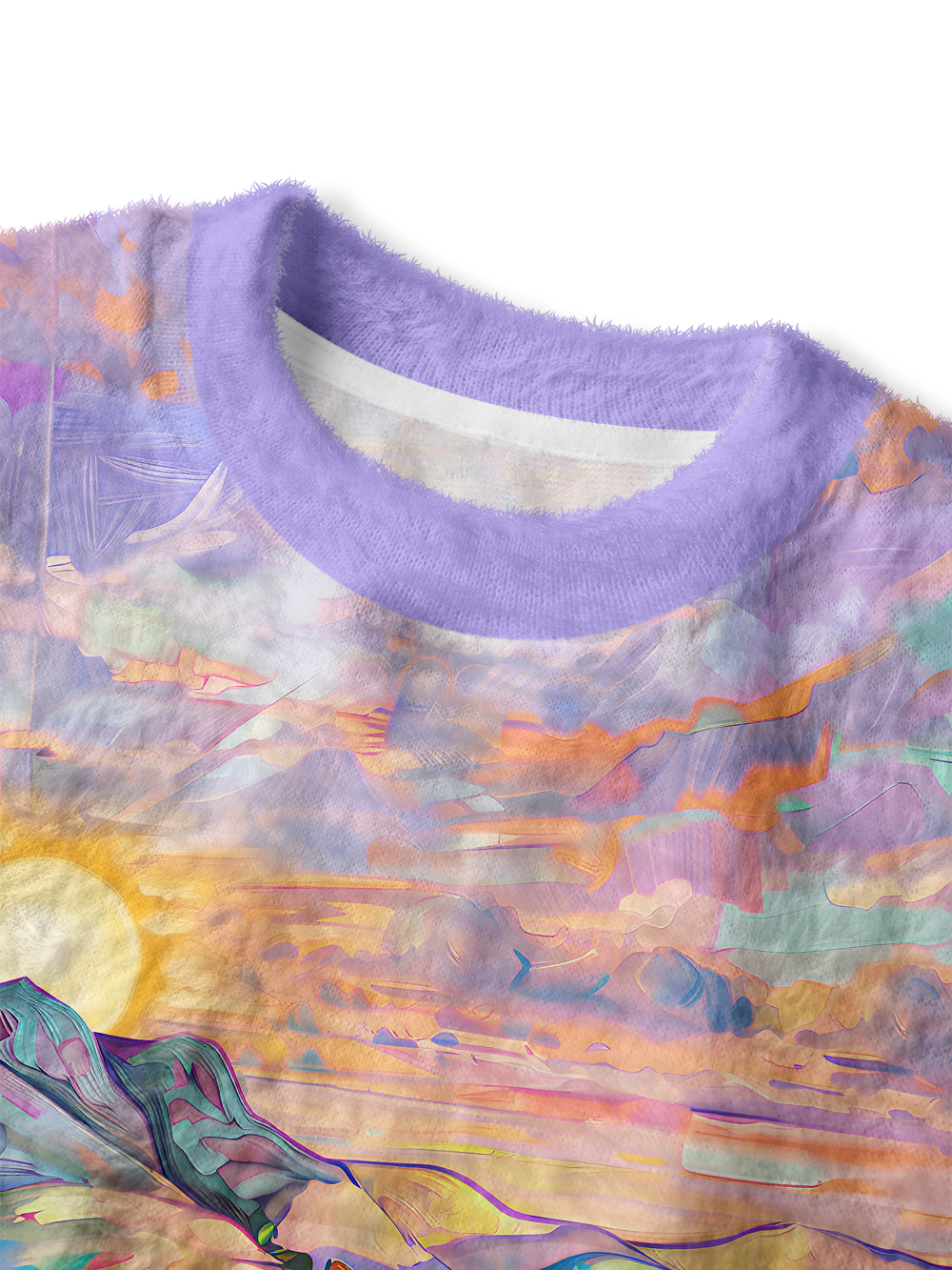 Orionride Sunset Pulse Women's Fuzzy Knit Sweater