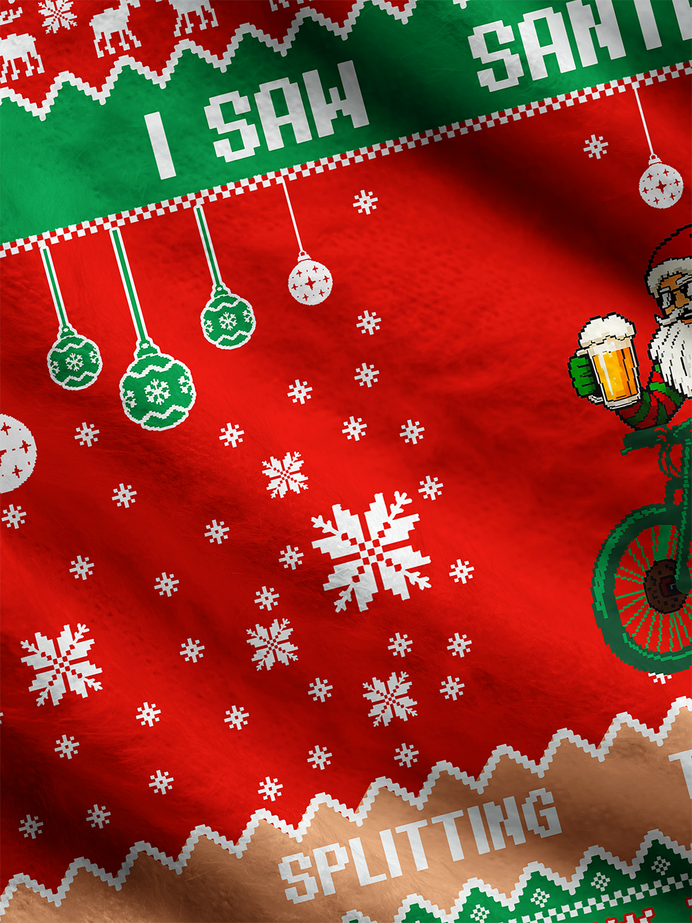 Orionride Santa Claus Men's Cardigan Knit Sweaters