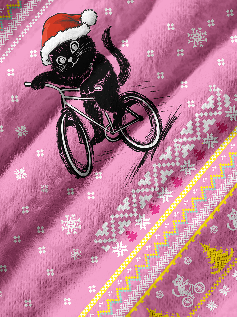 Orionride Christmas Kitten Women's Crop Sweaters