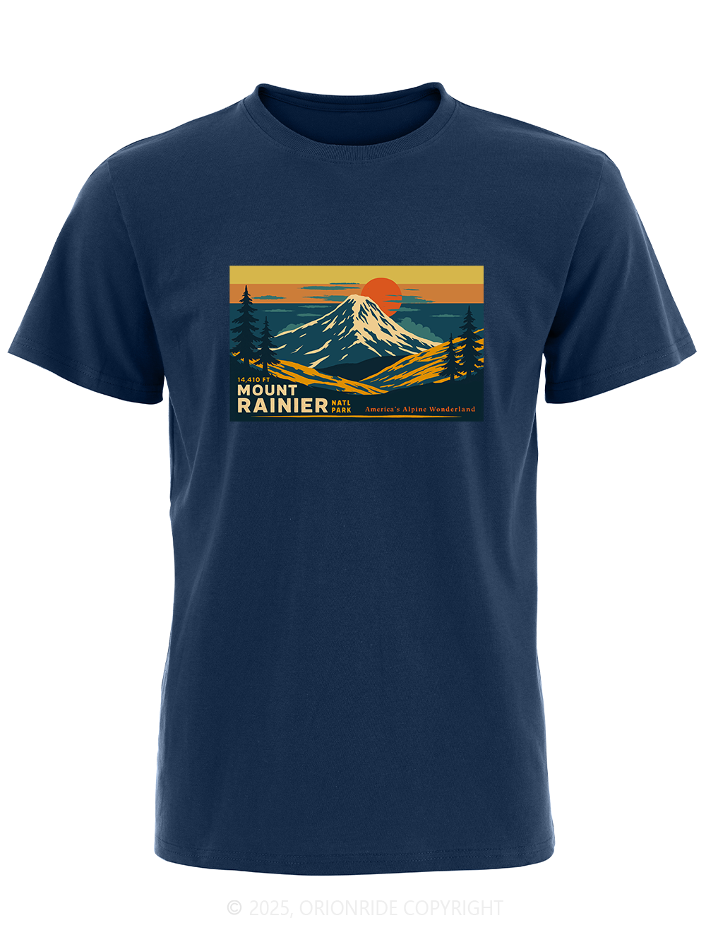 Orionride Mountain Top View Short Sleeves Bike T-Shirt