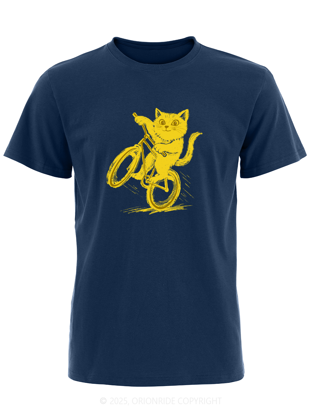 Orionride Cat Riding A Bike Short Sleeves Bike T-Shirt