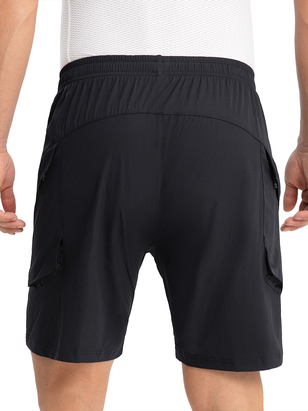 Orionride 2-in-1 Padded Bike Shorts Loose Fit Water-Resistant Black