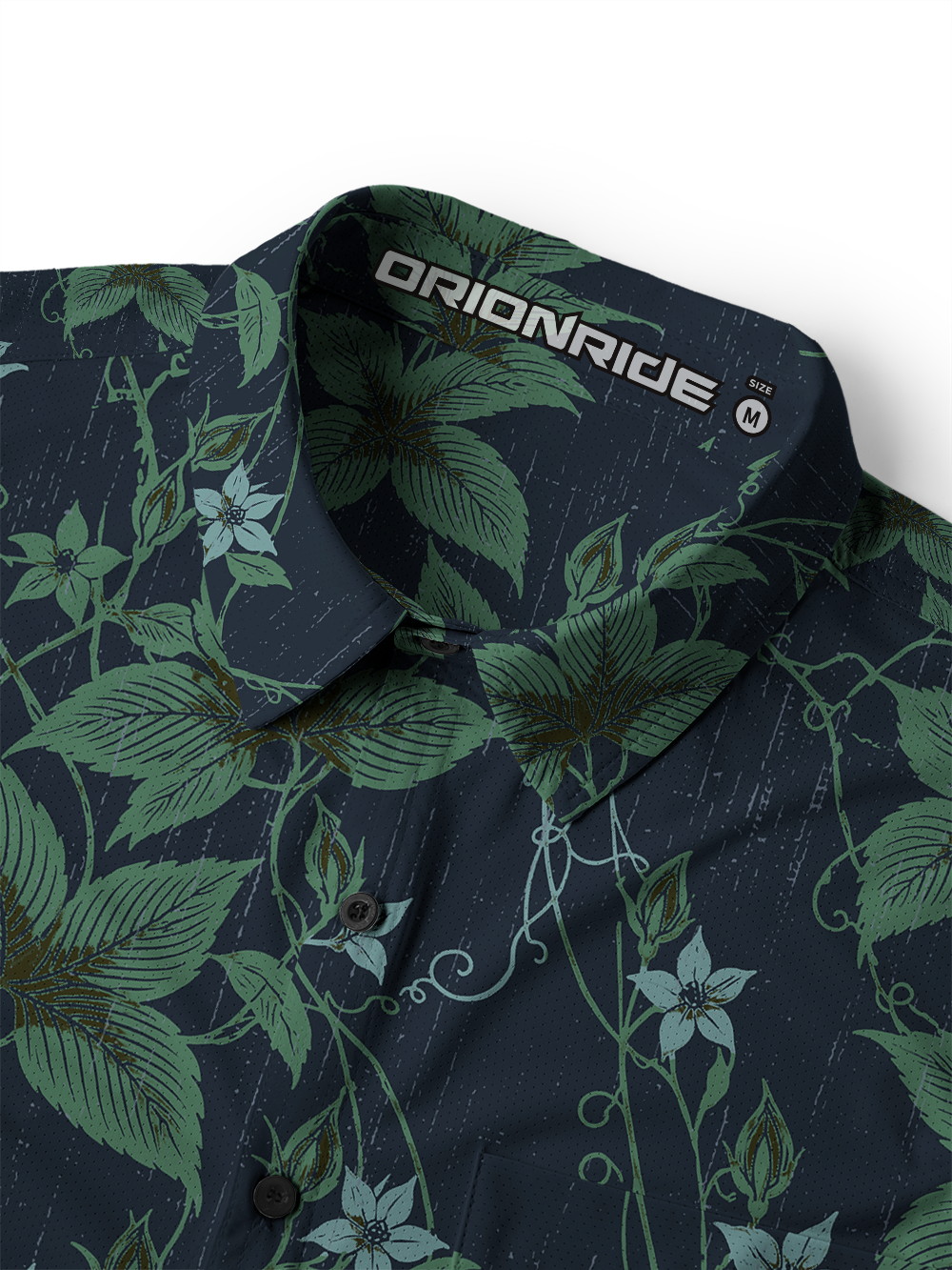 Orionride Botanical Etch Men's Stretchy Breathable Long Sleeve Gravel Shirt