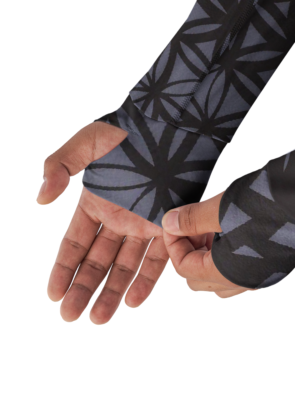 Orionride Obsidian Lines Long Sleeve Cycling Hoodie Shirt