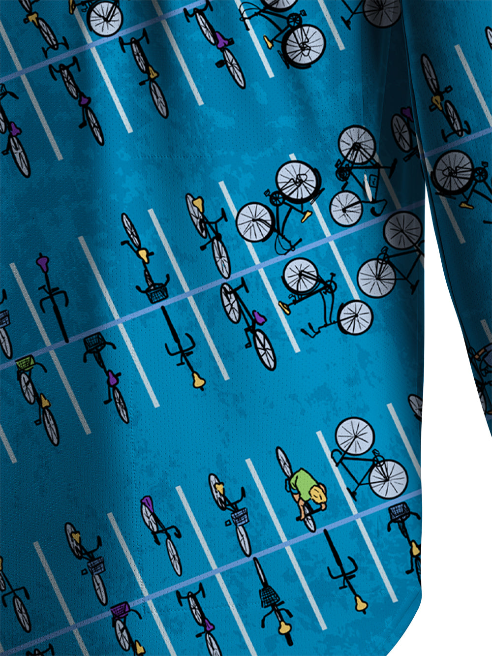 Orionride Bicycle Parking Lot Men's Stretchy Breathable Long Sleeve Gravel Shirt