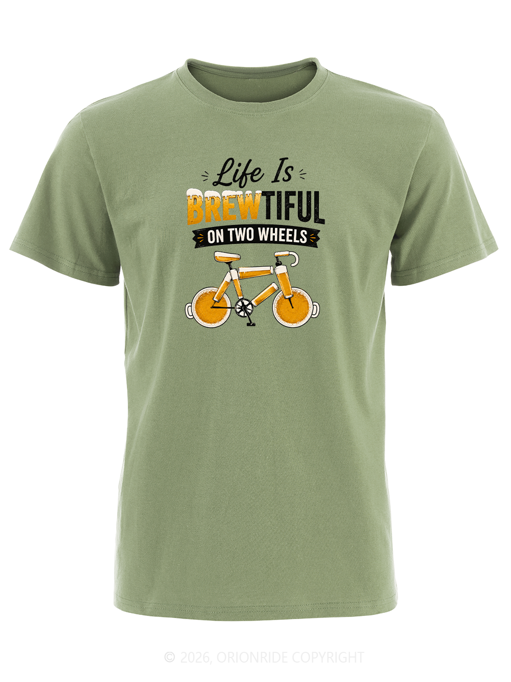 Orionride Life Is Brewtiful Short Sleeves Bike T-Shirt