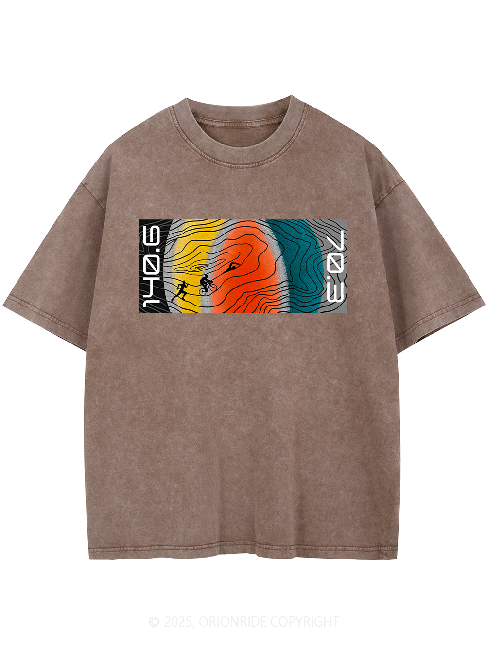 Orionride Color Triathlon Short Sleeves Bike Washed T-Shirt