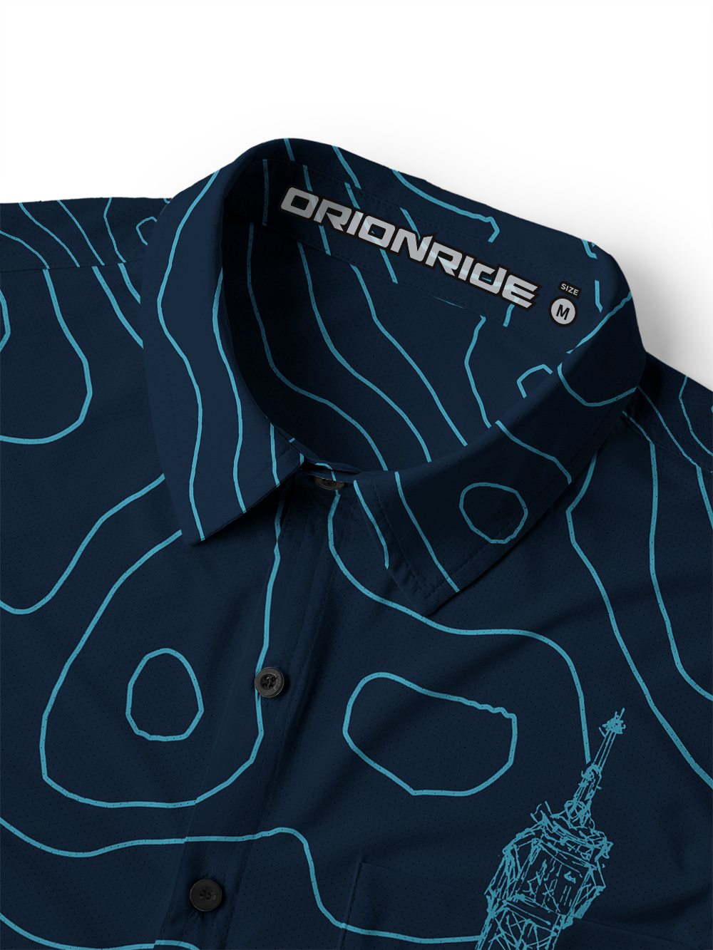 Orionride Urban Blueprint Men's Stretchy Breathable Long Sleeve Gravel Shirt
