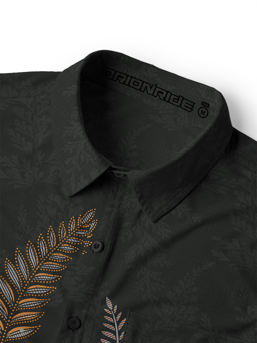 Orionride Night Fern Weave Men's Stretchy Breathable Long Sleeve Gravel Shirt