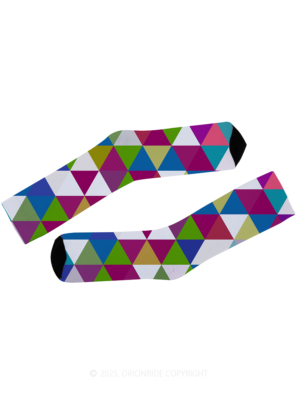 Orionride Colored Triangles Cycling Socks