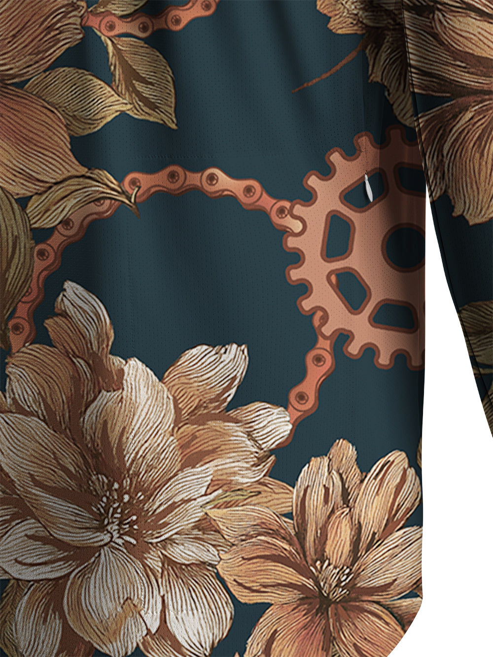 Orionride Memory Of Flowers Men's Stretchy Breathable Long Sleeve Gravel Shirt