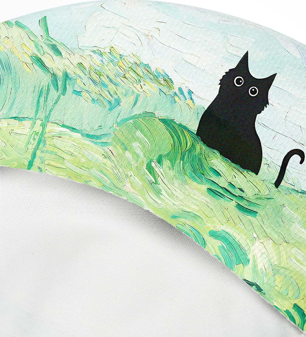 Orionride Oil Painting Black Cat Cycling Cap
