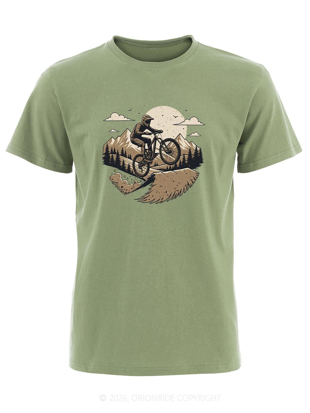 Orionride Flying Over Mountains Short Sleeves Bike T-Shirt