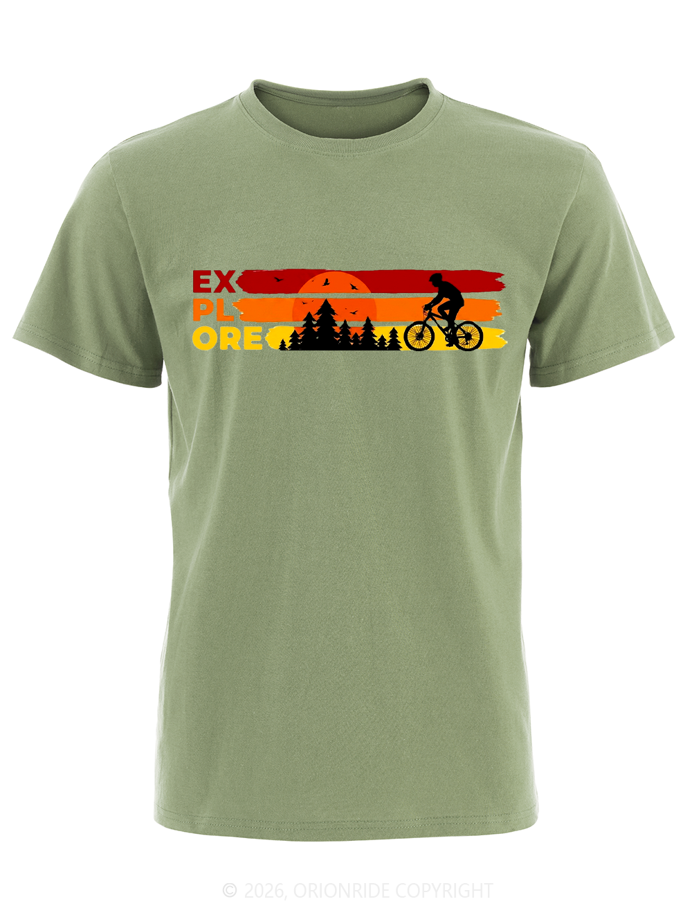 Orionride Sunset Silhouette Short Sleeves Bike T-Shirt