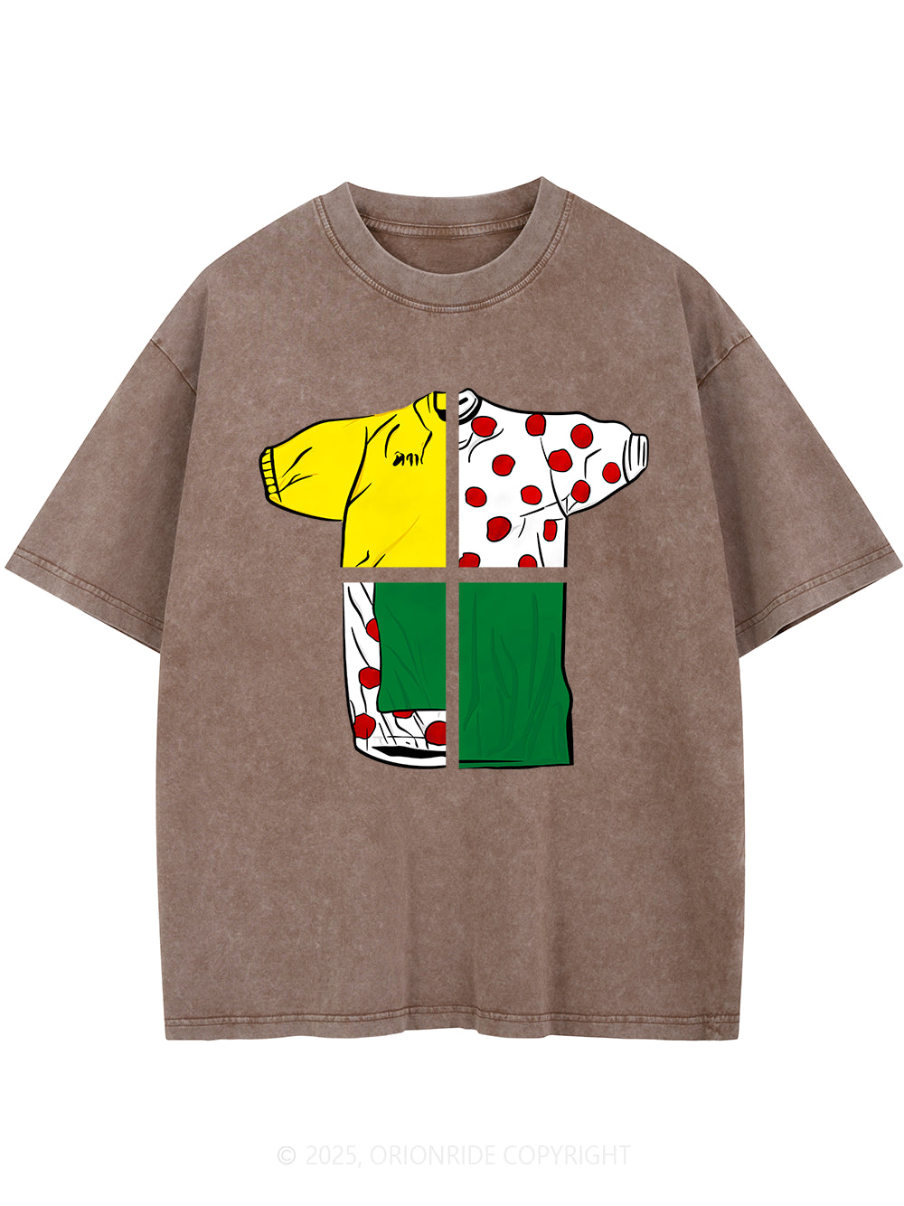 Orionride Champion Color Short Sleeves Bike Washed T-Shirt