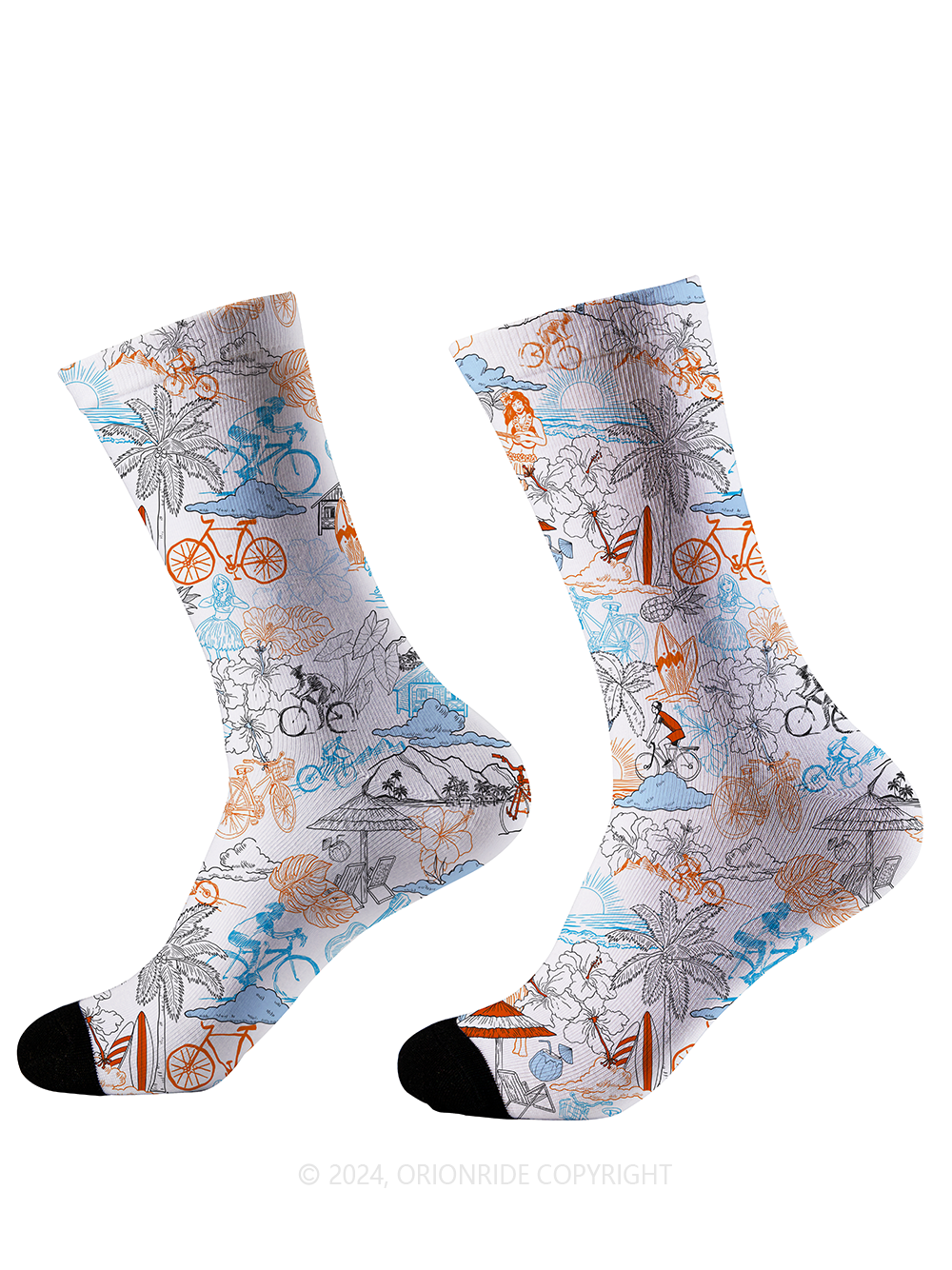 Orionride Hawaiian Style Cycling Socks