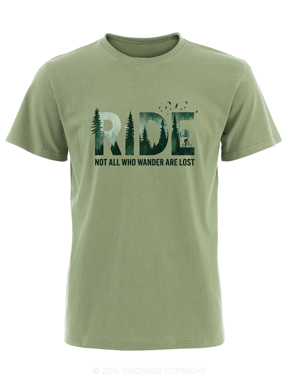 Orionride Forest Silhouette Short Sleeves Bike T-Shirt