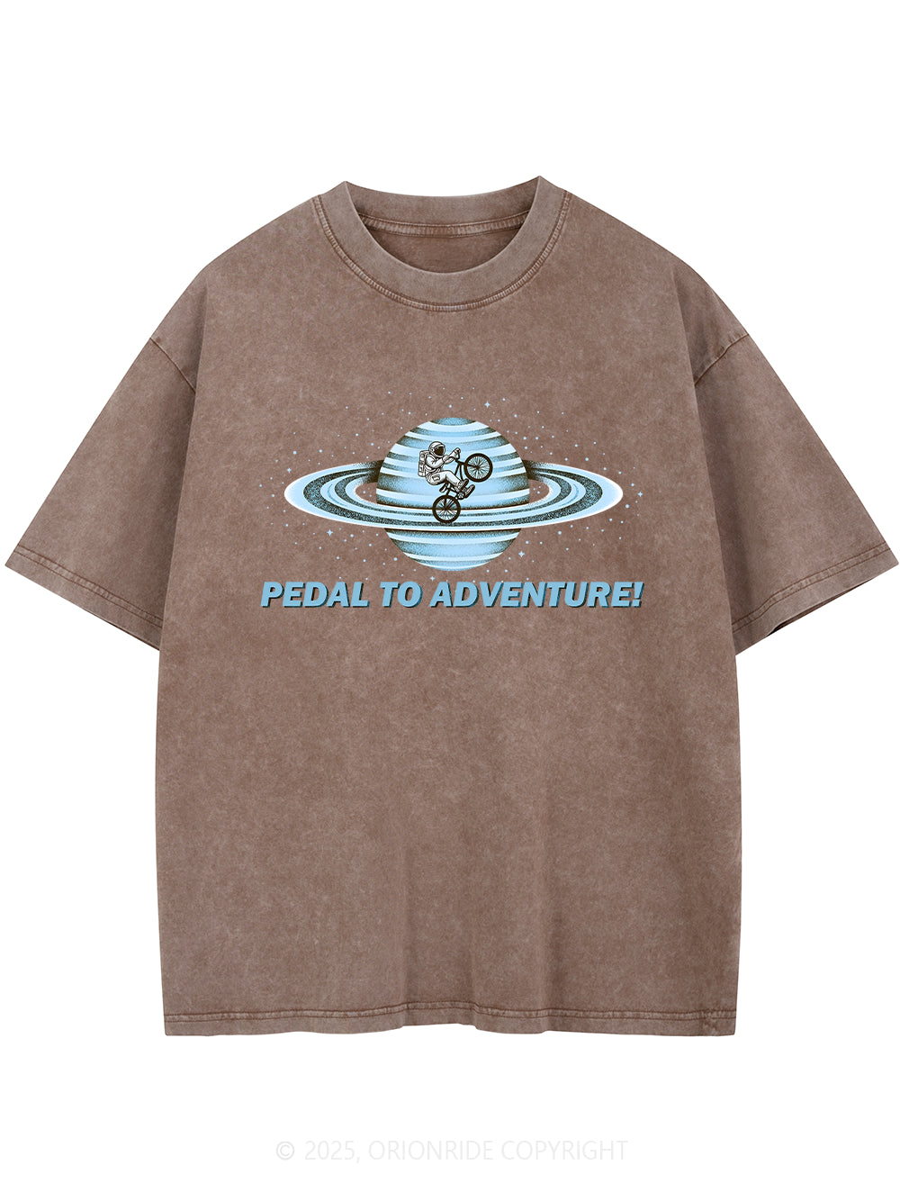 Orionride Space Cycling Short Sleeves Bike Washed T-Shirt